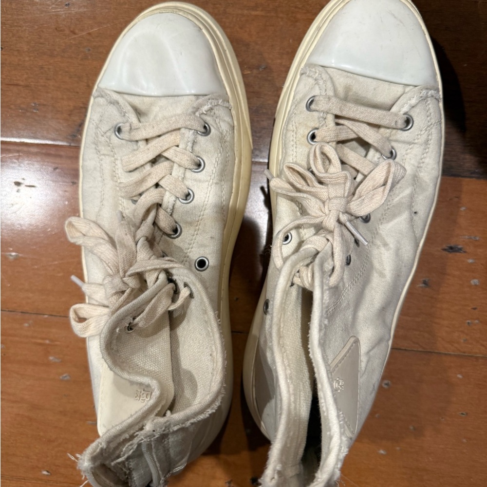 R13 Cream High-Top Athletic Shoes